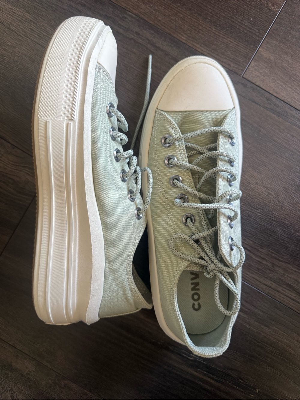 Converse Low Top Platform Sneakers - Sage